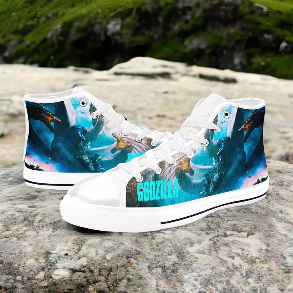 Godzilla and King Ghidorah Custom High Top Sneakers Shoes