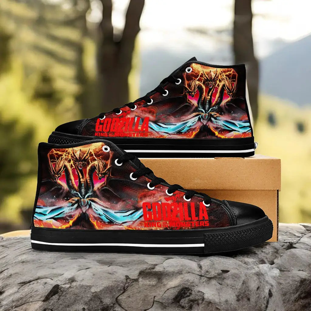 Godzilla and King Ghidorah Custom High Top Sneakers Shoes