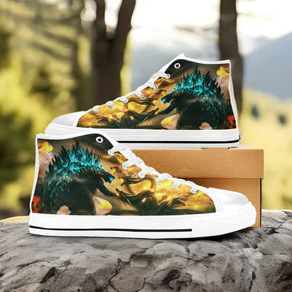 Godzilla and King Ghidorah Custom High Top Sneakers Shoes