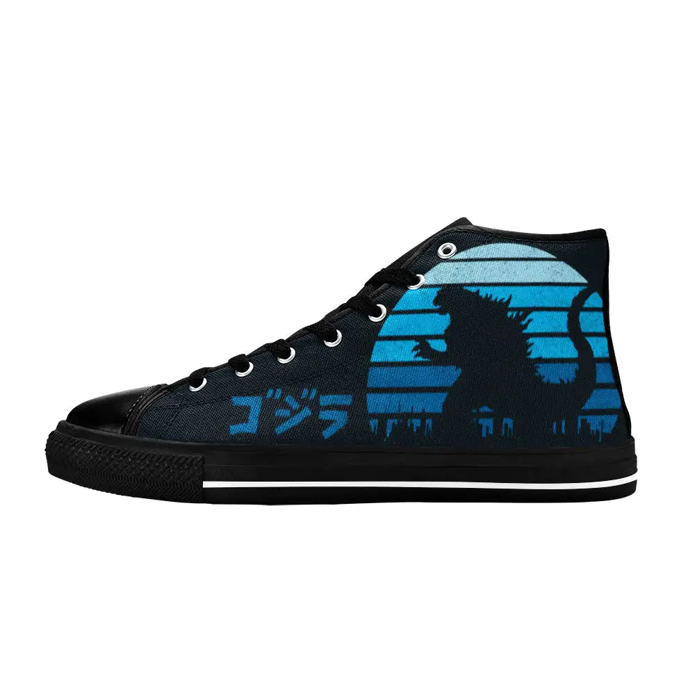 Godzilla King of the Monsters Kaiju Sunset Custom High Top Sneakers Shoes