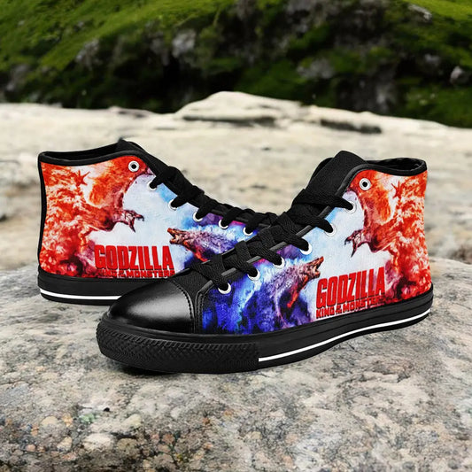 Godzilla King of the Monsters Godzilla v Rodan Custom High Top Sneakers Shoes