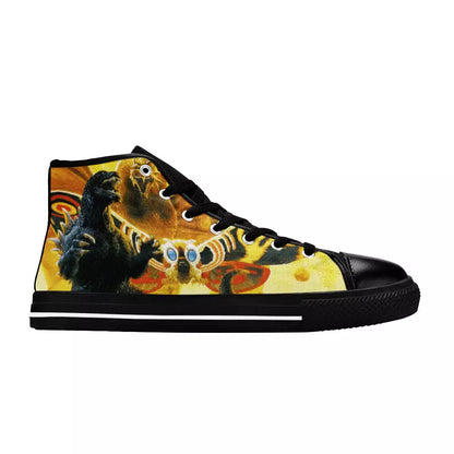 Godzilla Mothra and King Ghidorah Custom High Top Sneakers Shoes