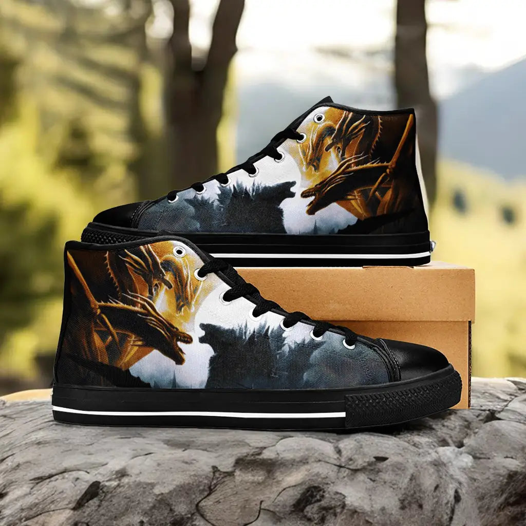 Godzilla Vs King Ghidorah Custom High Top Sneakers Shoes