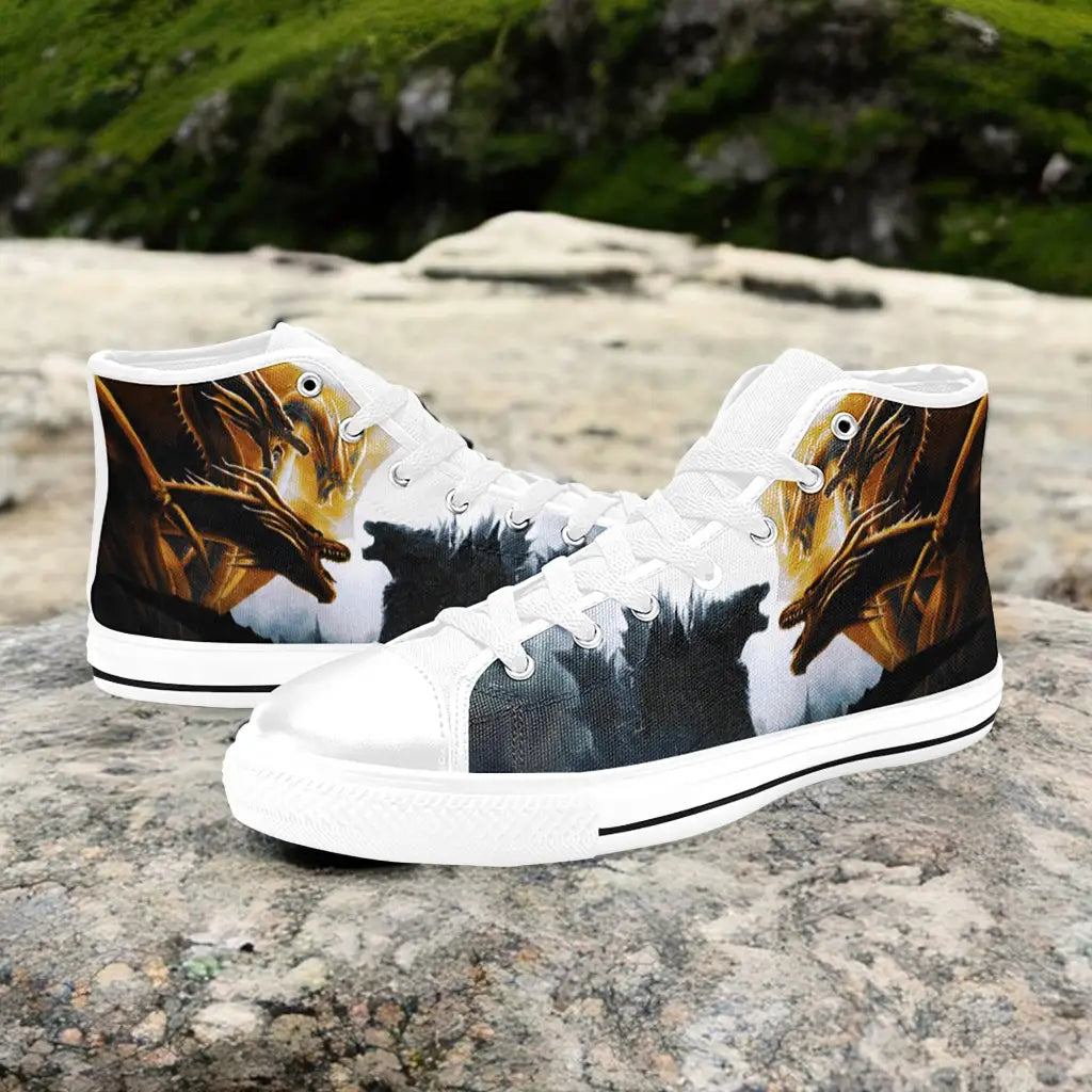 Godzilla Vs King Ghidorah Custom High Top Sneakers Shoes