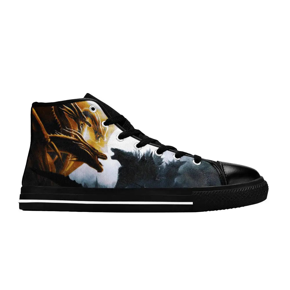 Godzilla Vs King Ghidorah Custom High Top Sneakers Shoes