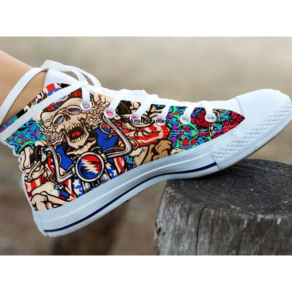 GRATEFUL DEAD Rock Band Motor Shoes High Top Sneakers