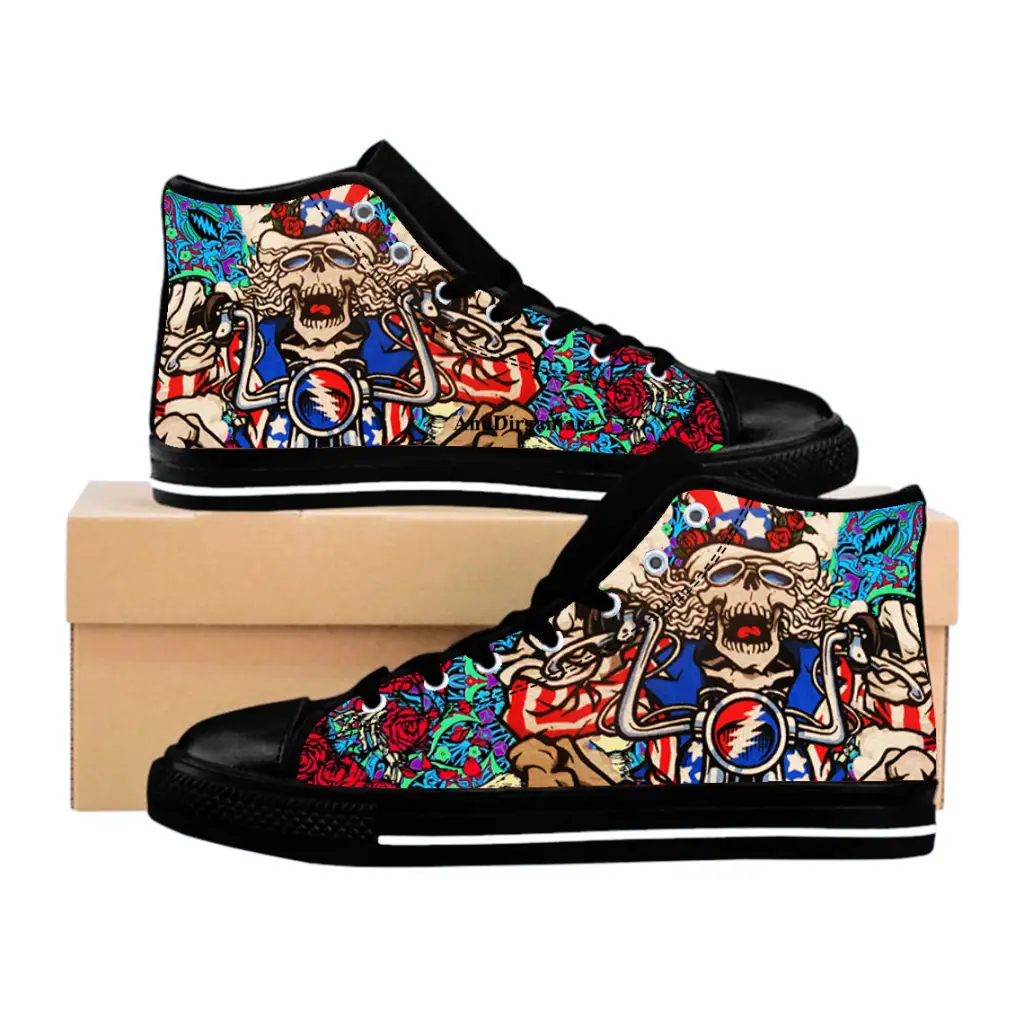 GRATEFUL DEAD Rock Band Motor Shoes High Top Sneakers