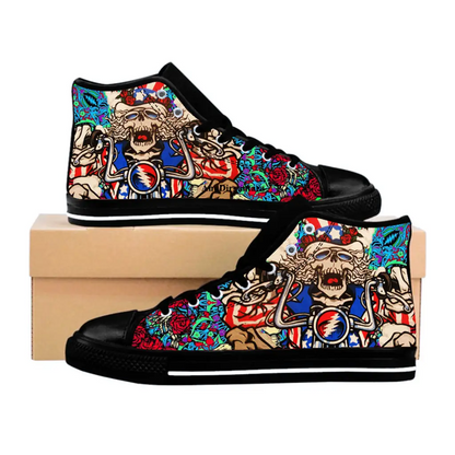 GRATEFUL DEAD Rock Band Motor Shoes High Top Sneakers