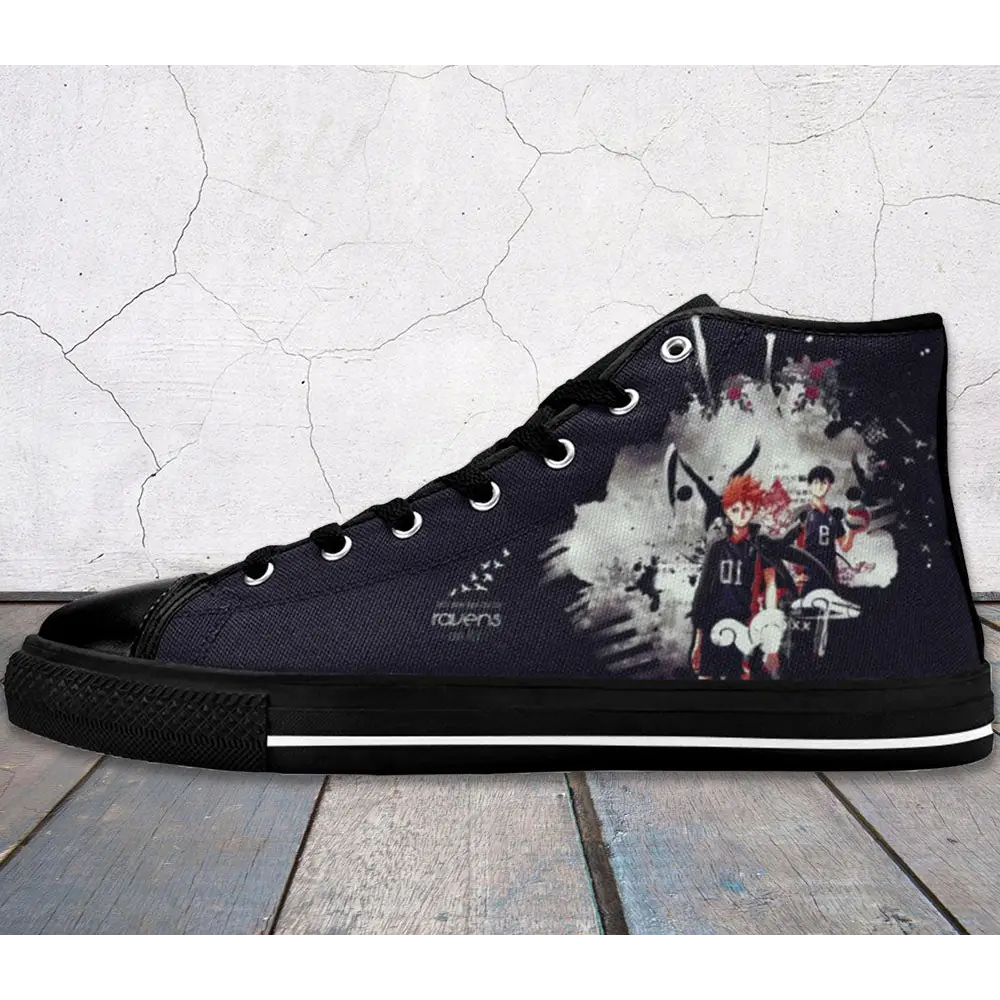 Haikyuu Hinata Fly High Raven Anime Shoes High Top Sneakers