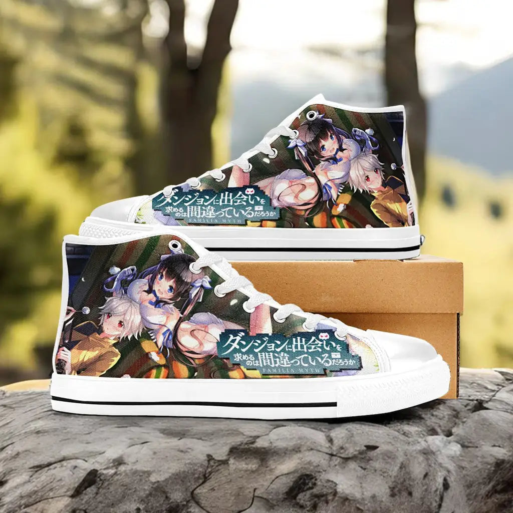 Hestia Bell Cranel DanMachi Custom High Top Sneakers Shoes