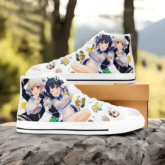 Hestia Bell Cranel DanMachi Custom High Top Sneakers Shoes