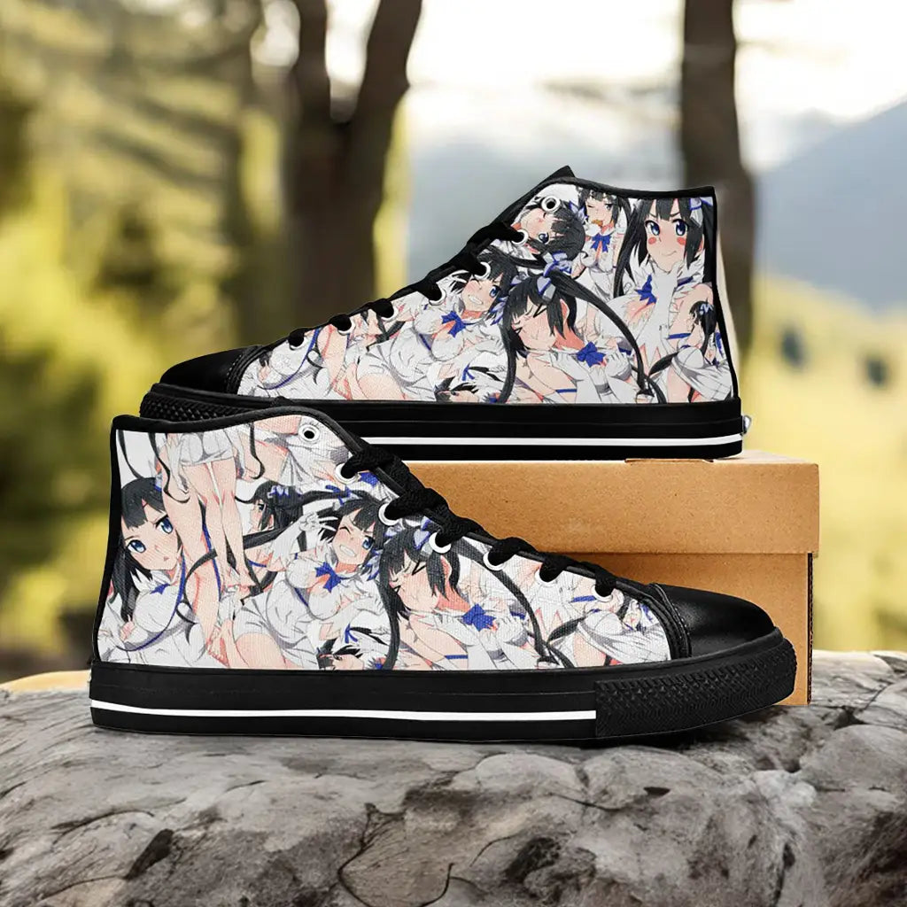 Hestia DanMachi Custom High Top Sneakers Shoes