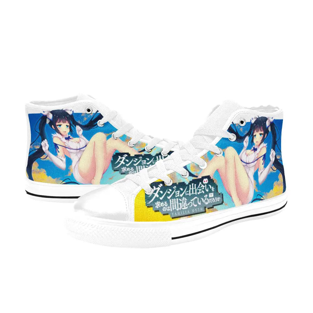 Hestia DanMachi Custom High Top Sneakers Shoes