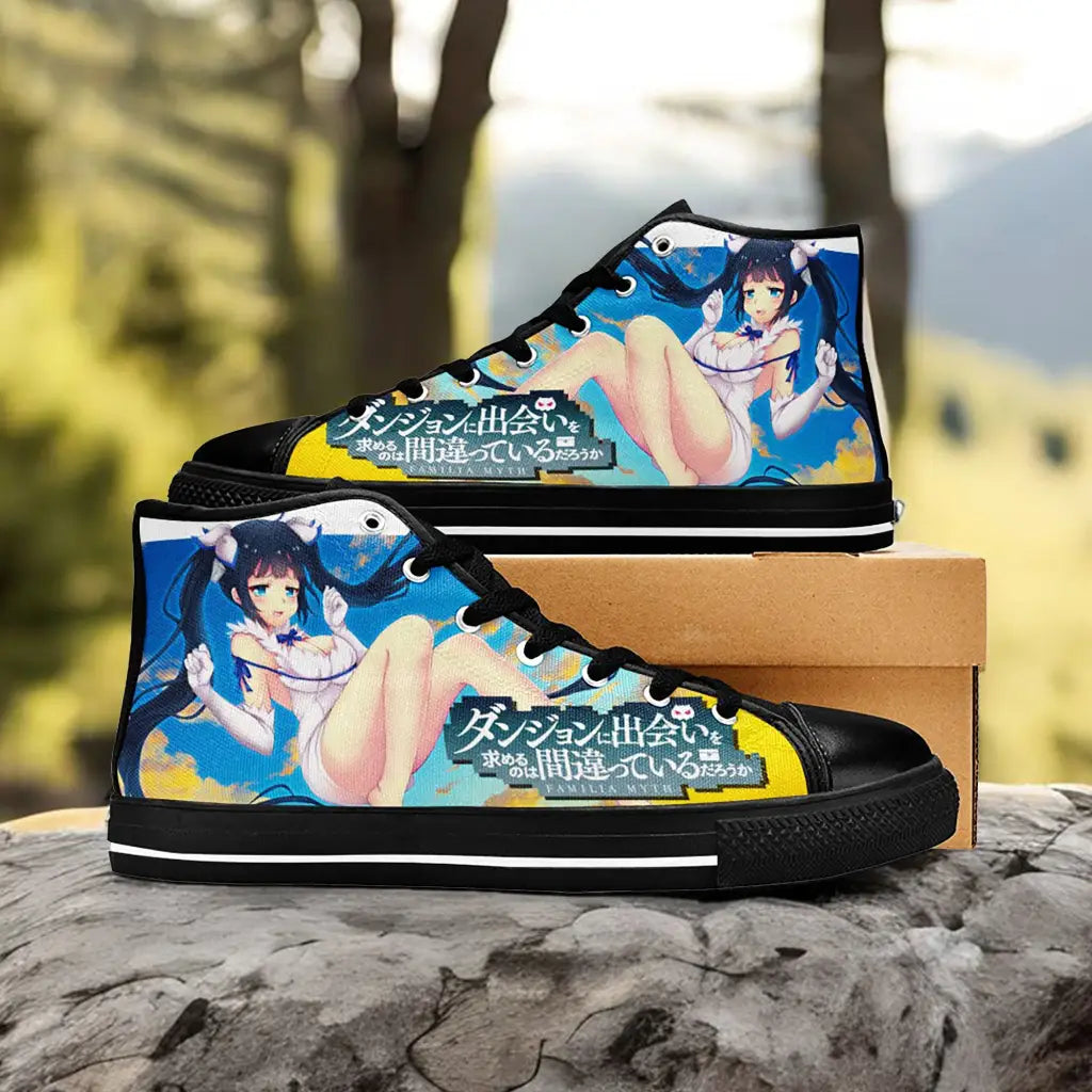 Hestia DanMachi Custom High Top Sneakers Shoes