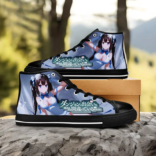 Hestia DanMachi Custom High Top Sneakers Shoes