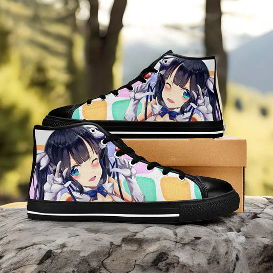 Hestia DanMachi Custom High Top Sneakers Shoes