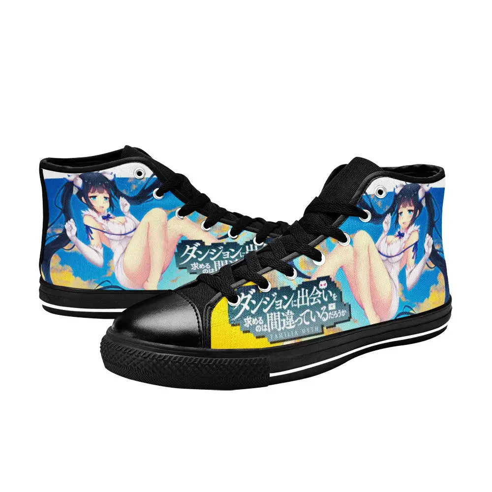 Hestia DanMachi Custom High Top Sneakers Shoes