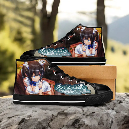 Hestia DanMachi Custom High Top Sneakers Shoes