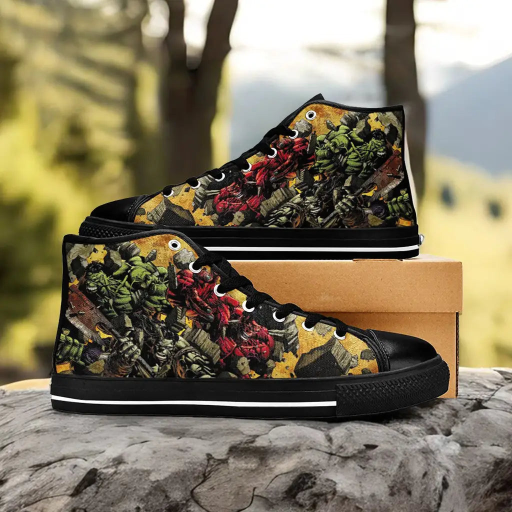 Hulk Comic Custom High Top Sneakers Shoes