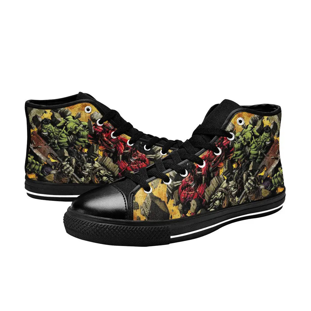 Hulk Comic Custom High Top Sneakers Shoes