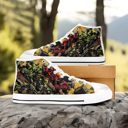 Hulk Comic Custom High Top Sneakers Shoes