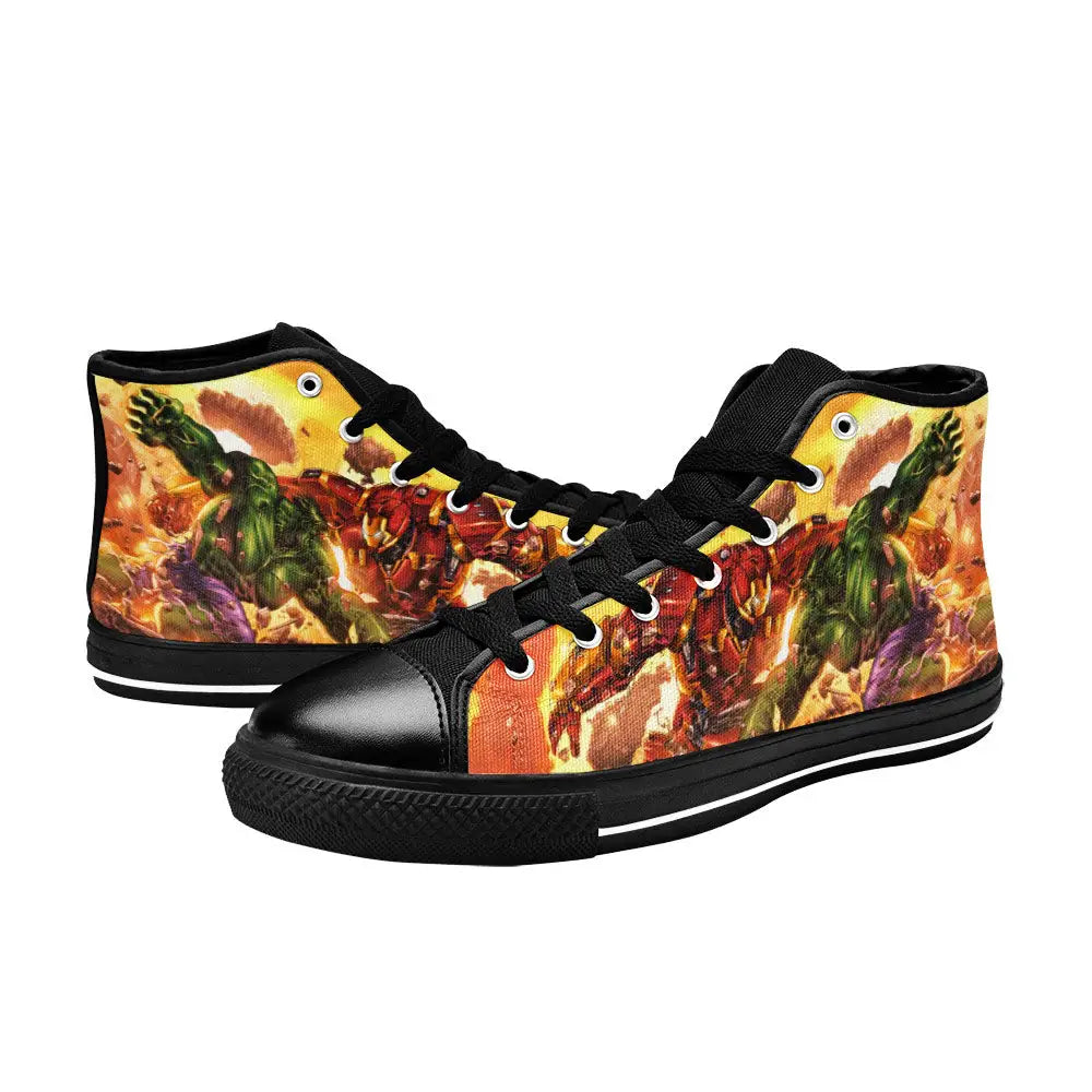 Hulk vs HulkBuster Iron Man Custom High Top Sneakers Shoes