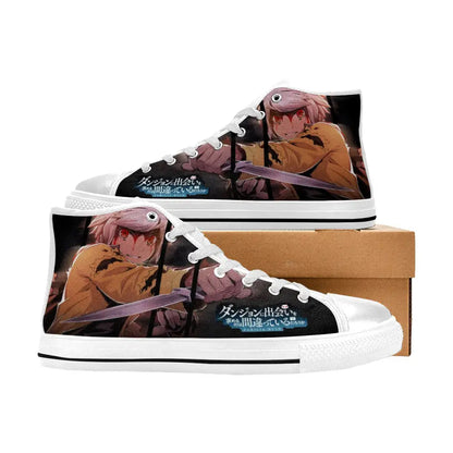 Is It Wrong to Try to Pick Up Girls in a Dungeon Danmachi Bell Cranel Shoes High Top Sneakers