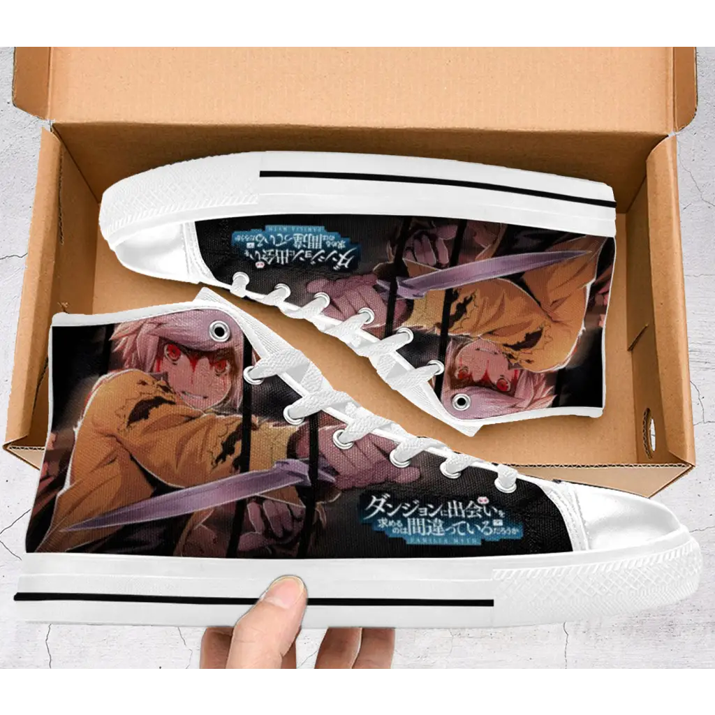 Is It Wrong to Try to Pick Up Girls in a Dungeon Danmachi Bell Cranel Shoes High Top Sneakers