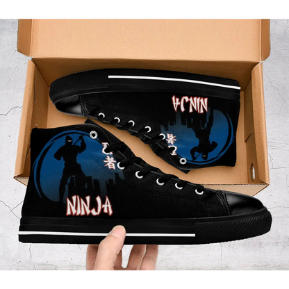 Japanese Secret Ninja Logo Shoes High Top Sneakers