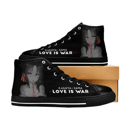 Kaguya sama Love is War Canvas High Tops Sneakers for Kids