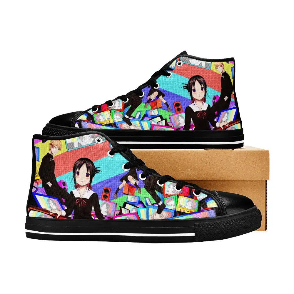 Kaguya sama Love is War Canvas High Tops Sneakers for Kids