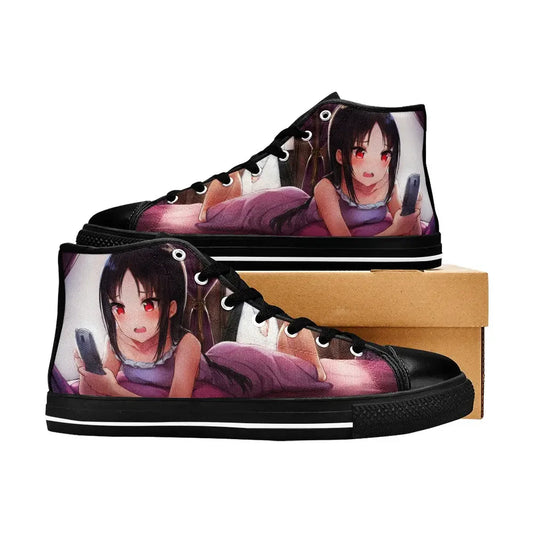 Kaguya sama Love is War Canvas High Tops Sneakers for Kids