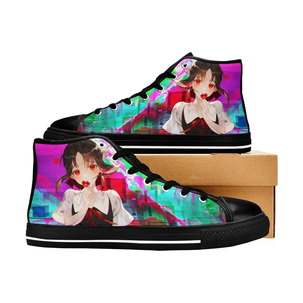 Kaguya sama Love is War Canvas High Tops Sneakers for Kids