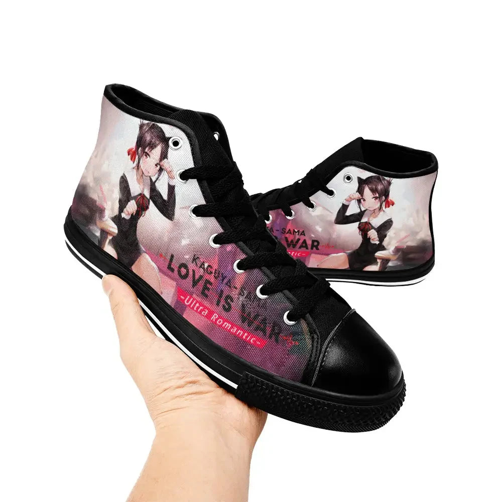 Kaguya sama Love is War Canvas High Tops Sneakers for Kids