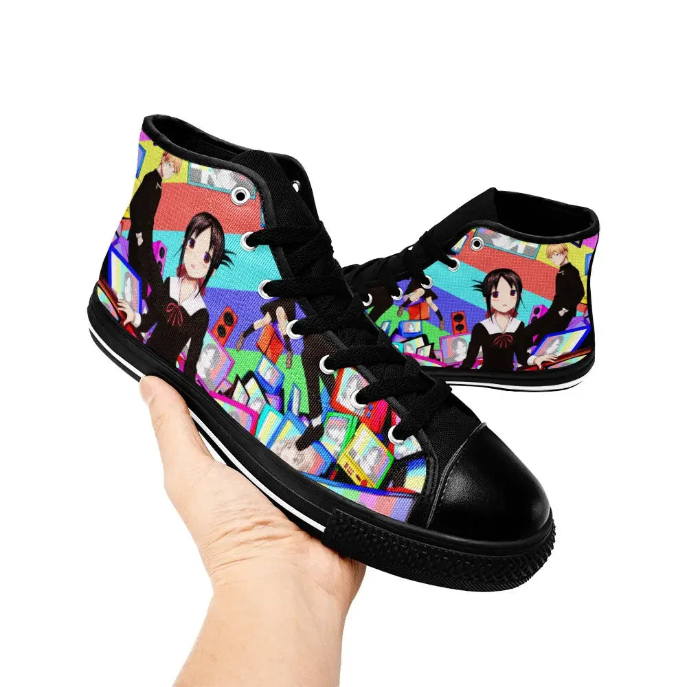 Kaguya sama Love is War Canvas High Tops Sneakers for Kids