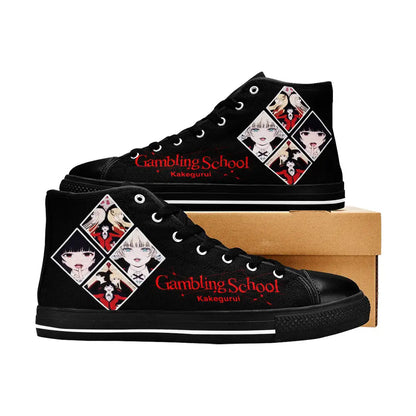 Kakegurui Compulsive Gambler Custom High Top Sneakers Shoes