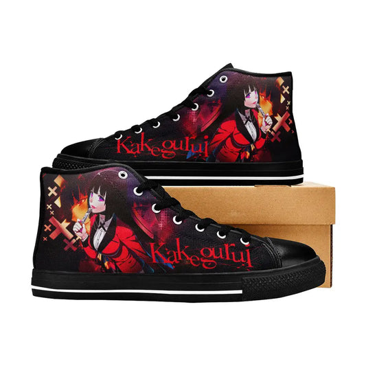 Kakegurui Compulsive Gambler Jabami Yumeko Custom High Top Sneakers Shoes