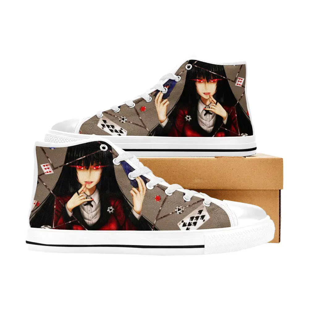 Kakegurui Compulsive Gambler Jabami Yumeko Custom High Top Sneakers Shoes