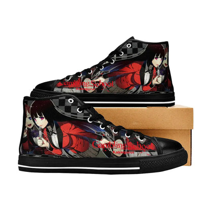 Kakegurui Compulsive Gambler Jabami Yumeko Custom High Top Sneakers Shoes