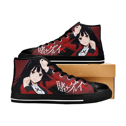 Kakegurui Compulsive Gambler Jabami Yumeko Custom High Top Sneakers Shoes