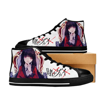 Kakegurui Compulsive Gambler Jabami Yumeko Custom High Top Sneakers Shoes