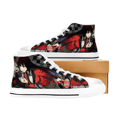 Kakegurui Compulsive Gambler Jabami Yumeko Custom High Top Sneakers Shoes