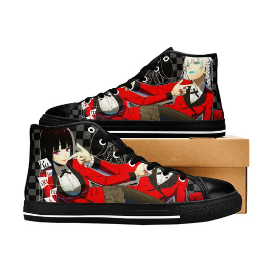 Kakegurui Compulsive Gambler Jabami Yumeko Kirari Custom High Top Sneakers Shoes