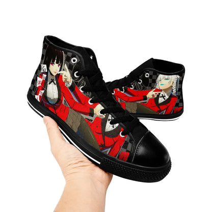 Kakegurui Compulsive Gambler Jabami Yumeko Kirari Custom High Top Sneakers Shoes