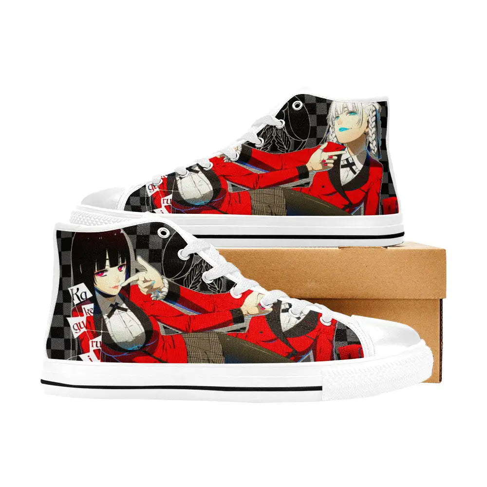 Kakegurui Compulsive Gambler Jabami Yumeko Kirari Custom High Top Sneakers Shoes