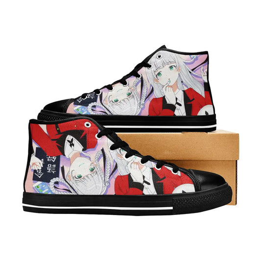 Kakegurui Compulsive Gambler Kirari Ririka Momobami Custom High Top Sneakers Shoes
