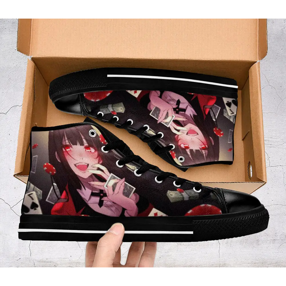 Kakegurui Compulsive Gambler Yumeko Jabami Custom High Top Sneakers for Adults, Kids, Men and Women | Anucustoms