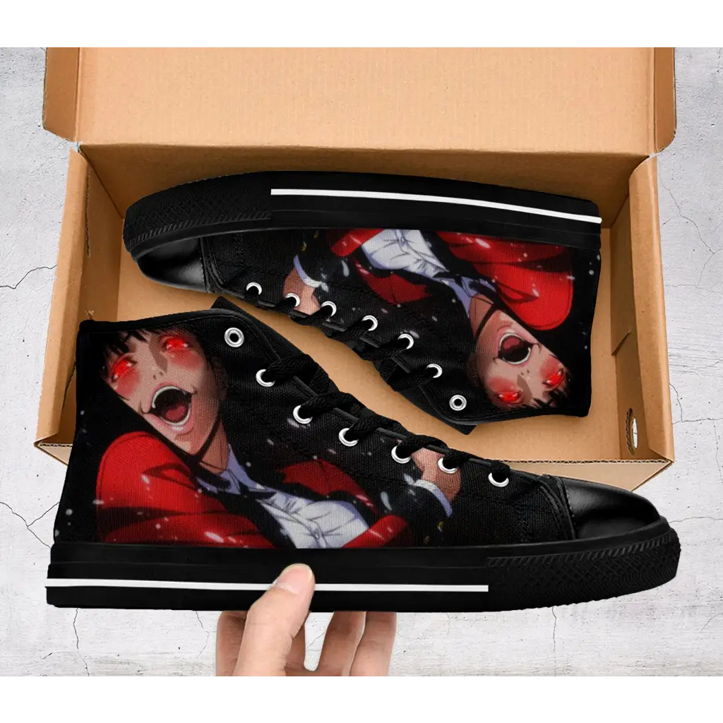 Kakegurui Compulsive Gambler Yumeko Jabami Custom High Top Sneakers for Adults, Kids, Men and Women | Anucustoms