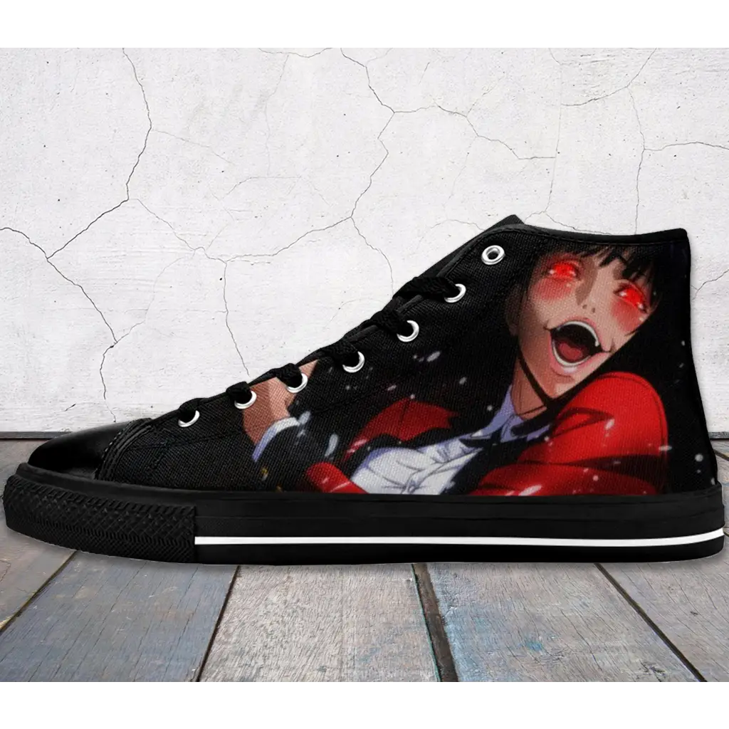 Kakegurui Compulsive Gambler Yumeko Jabami Custom High Top Sneakers for Adults, Kids, Men and Women | Anucustoms