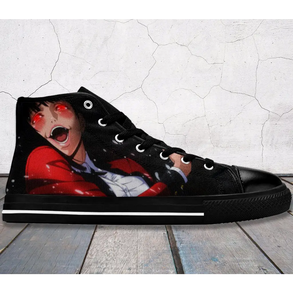 Kakegurui Compulsive Gambler Yumeko Jabami Custom High Top Sneakers for Adults, Kids, Men and Women | Anucustoms